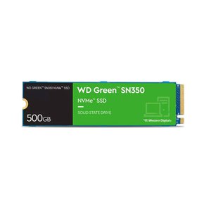 Ổ cứng SSD WD SN350 Green 500GB M.2 2280 PCIe NVMe 3x4 (Đọc 2400MB/s - Ghi 1500MB/s)-(WDS500G2G0C)
