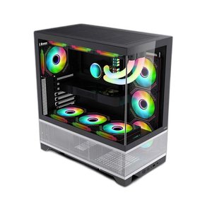 VỎ CASE MIK LUMINE BLACK 4FA Black (ATX, 4 Fan ARBB,  Màu Đen) Case Bể Cá