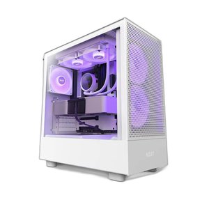 Vỏ máy tính NZXT H5 Flow RGB White (Mid Tower, 4 Fan)
