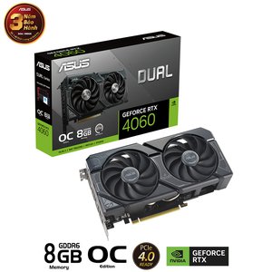 Card màn hình ASUS Dual  RTX 4060 OC Edition 8GB GDDR6