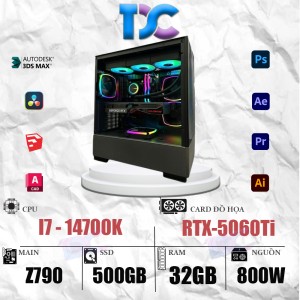 TDPC ĐỒ HỌA Core i7 14700K | 32GB-DDR5 | RTX-5060Ti-16GB(DH7)