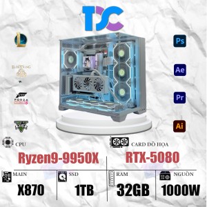 TDPC ĐỒ HỌA Core Ryzen9 9950X | 32GB-DDR5 | RTX-5080-16GB(DH10)