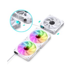 Fan Case Tản Nhiệt JONSBO ZG-120W White (3IN1/ GHÉP NỐI KHÔNG DÂY)